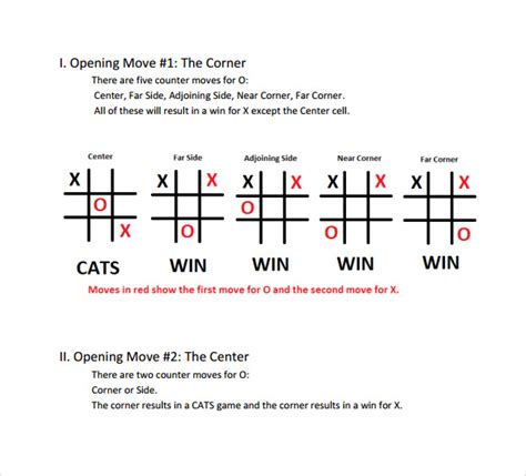 sample tic tac toe templates   ms word