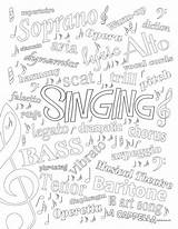 Music Voice Choose Board Singing Lessons Coloring sketch template