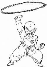 Krillin Dbz Coloring Pages Colouring sketch template