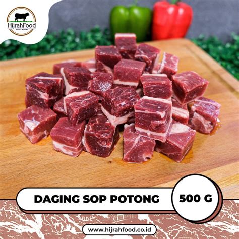 Jual Daging Sop Sapi Potong Dadu Aus Daging Sop Soto Rawon Qty