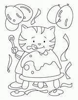 Eating Kuchen Cupcake Cats Coloringhome sketch template