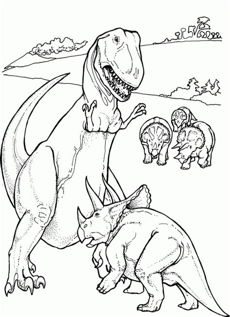 dinosaur tyrannosaurus rex  printable coloring pages