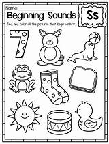 Worksheets Sound Sounds Beginning Letter Preschool Color Activities Worksheet Kindergarten Phonics Coloring Reading Nursery Beginner Words Teacherspayteachers Work Starting Kinder sketch template