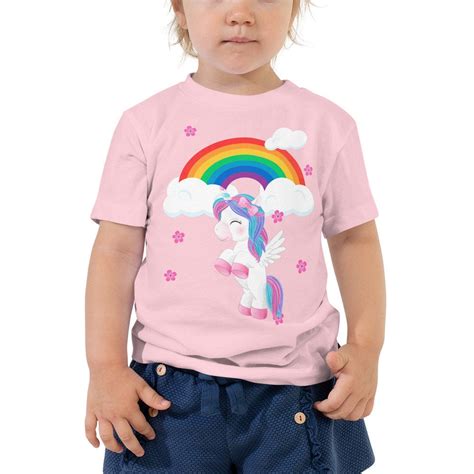 Camiseta Unicornio Arco Iris Para Niños Pequeños Etsy