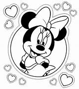 Minnie Mouse Coloring Pages Color Print Printable Disney Girl Gif Coloriage sketch template