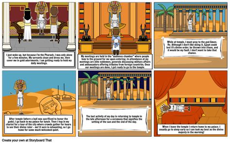 a day in the life of the pharaoh storyboard por marnles