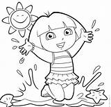 Dora Coloring Pages Explorer Drawing Games Friends Color Getcolorings Drawings Printable Getdrawings Paintingvalley sketch template