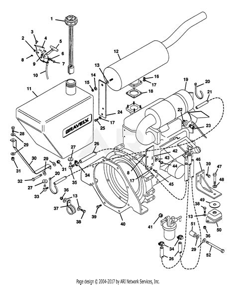 gravely    hp yanmar parts diagram  engine fuel  exhaust