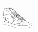 Nike Blazer sketch template