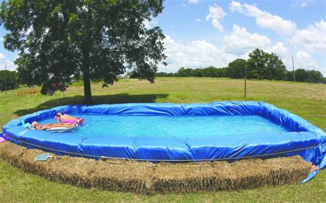 turning a few hay bales and a tarp into a summer oasis free