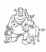 Shrek Donkey Coloring Pages Thug Puss Boots Getcolorings Color Life Getdrawings Drawing Take Print sketch template