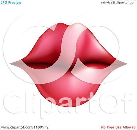clipart of a mouth with puckered red lips royalty free