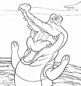Pan Peter Crocodile Coloring Pages Coloriage Color Imprimer Croc Flying Animal Printable Print Hook Captain Disney Drawings Dessin Animals Colorier sketch template