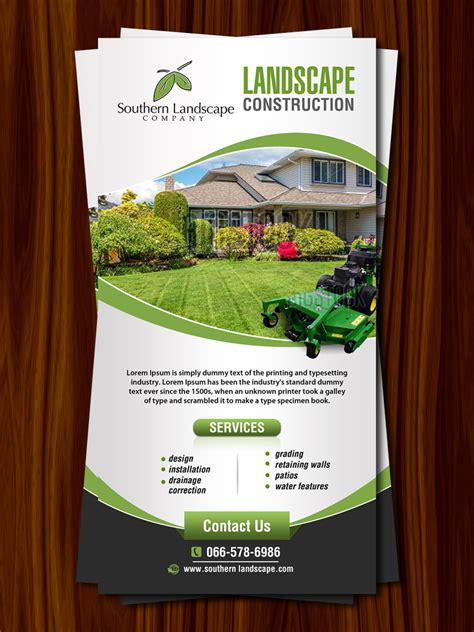 professional colorful landscaping flyer designs   landscaping