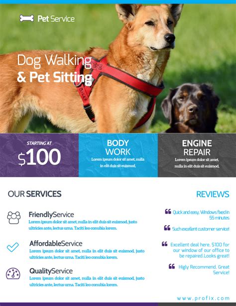 pet sitting flyer template  awesome design layout templates