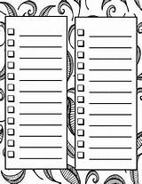Coloring Checklists Checklist Choose Board sketch template