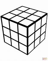 Colorear Rubik Rubix Rubiks Rubic Cubo Single sketch template