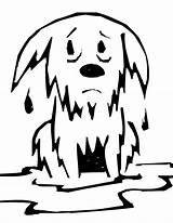 Wet Clipart Dog Clip Animal Library Cliparts sketch template
