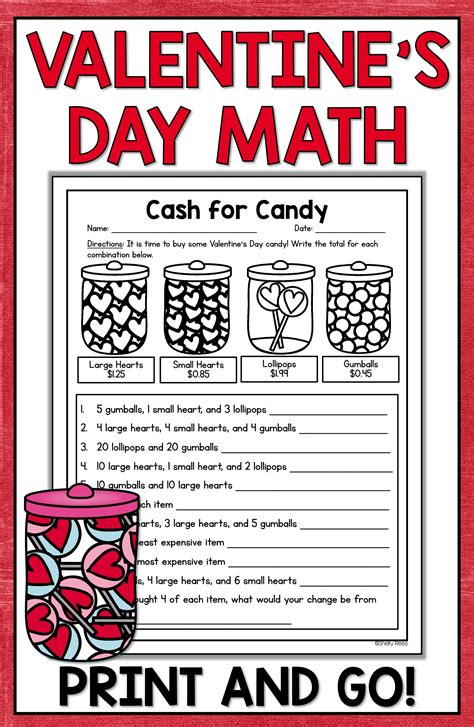 valentines day math activities  centers  fun  kids  easy