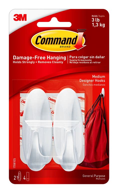 command designer hooks white medium  hooks  stripspack walmart