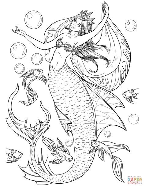 ideas  realistic mermaid coloring pages  adults home family style  art ideas