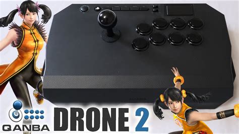 qanba drone  arcade joystick unboxing review youtube