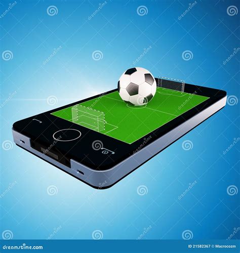 smart phone mobile telephone  soccer football stock illustration