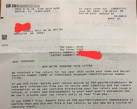 long  approval  receiving  irs  verification letter