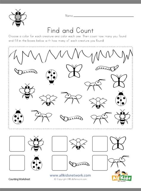 pin  renee roberts  visual perception preschool worksheets bugs