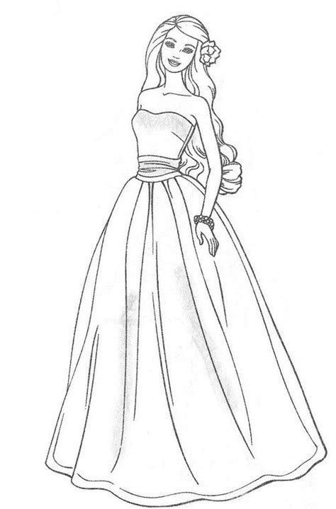 dresses barbie coloring pages barbie drawing barbie coloring