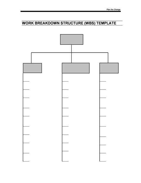 template work breakdown structure  hq printable documents