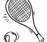 Tennis Racket Printable Racquet Clipartmag Drawing Ball sketch template
