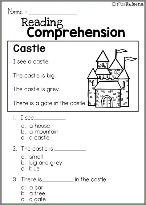 worksheet  grade  english comprehension worksheet resume examples
