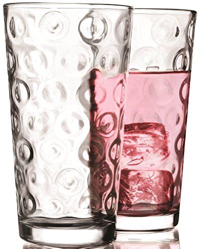 Circleware Windowpane Huge Drinking Glasses Set Of 10 17 Oz Clear
