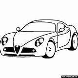 Coloring Alfa Romeo Cars 8c Pages Competizione 2007 Online Car Color Thecolor Tesla Colouring Toyota Honda Draw Chrysler Fiat Volt sketch template