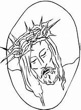 Jesus Coloring Pages Printable Kids Crown Thorns Friday Good Drawing Color Christ Calms Storm Getdrawings Pintables Children Sunday Bible Catholic sketch template