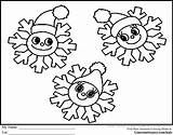 Snowflake Coloring Pages Kids Preschoolers Snowflakes Color Christmas Printable Face Snowman Print Clipart Ginormasource Library Happy Popular sketch template