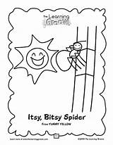 Spider Coloring Bitsy Itsy Pages Printable Printables Kids Choose Board sketch template