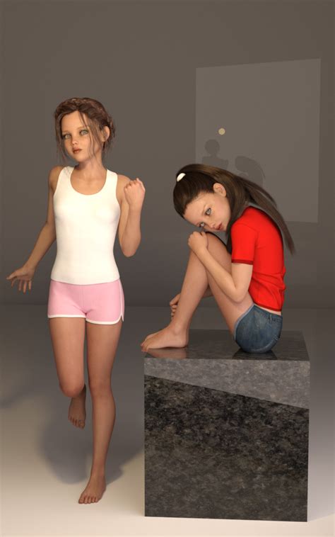 delicate poses for tween julie 7 3d figure assets