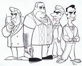 Sopranos Soprano Tony Worley Mike Drawings Mafia sketch template