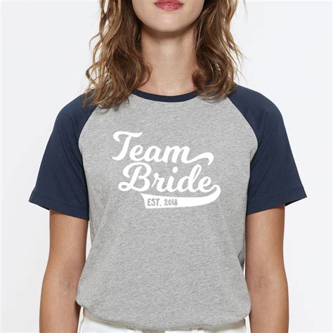 team bride baseball wedding hen party organic t shirts by blueberry boo