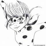 Ladybug Coloring Miraculous Pages Face Printable Print Book sketch template