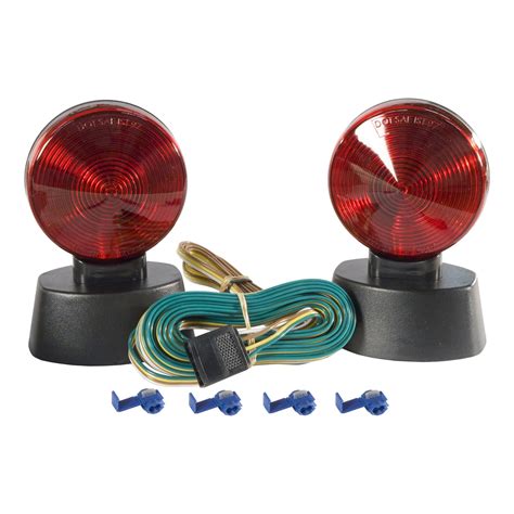 curt  magnetic trailer lights  dinghy towing  pin flat plug