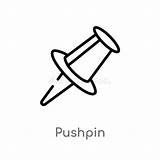 Editable Pushpin Stroke sketch template