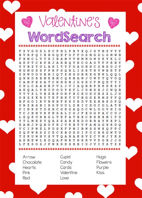 heres  cute  fun  printable valentines day word search