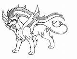 Pyroar Fakemon sketch template