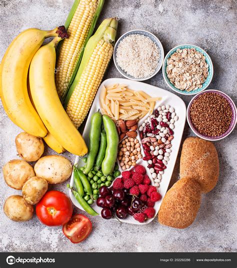 healthy products sources  carbohydrates stock photo  cyulianny