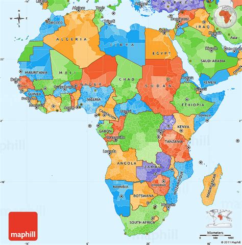 simple political map  africa drucie kimberley