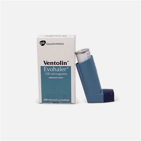 100 Mg Ventolin Salbutamol Inhaler Packaging Size 200 Metered At Rs