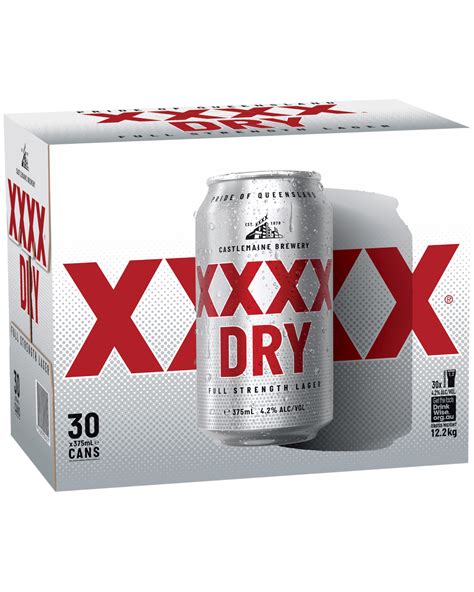 Xxxx Dry Cans 30 Block 375ml Unbeatable Prices Buy Online Best